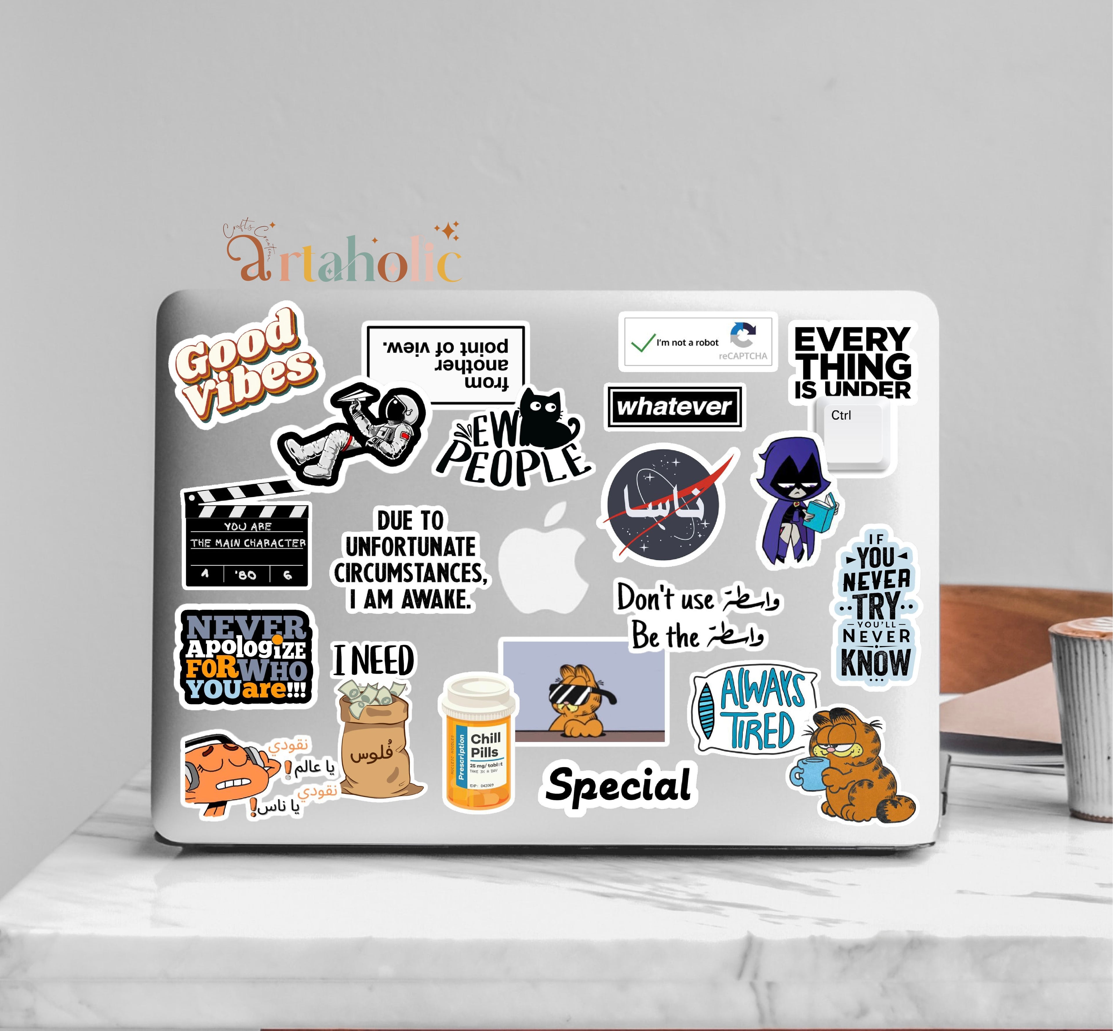 Stick’n’Vibe™ Stickers – Motivational & Aesthetic Designs (07)| Artaholic