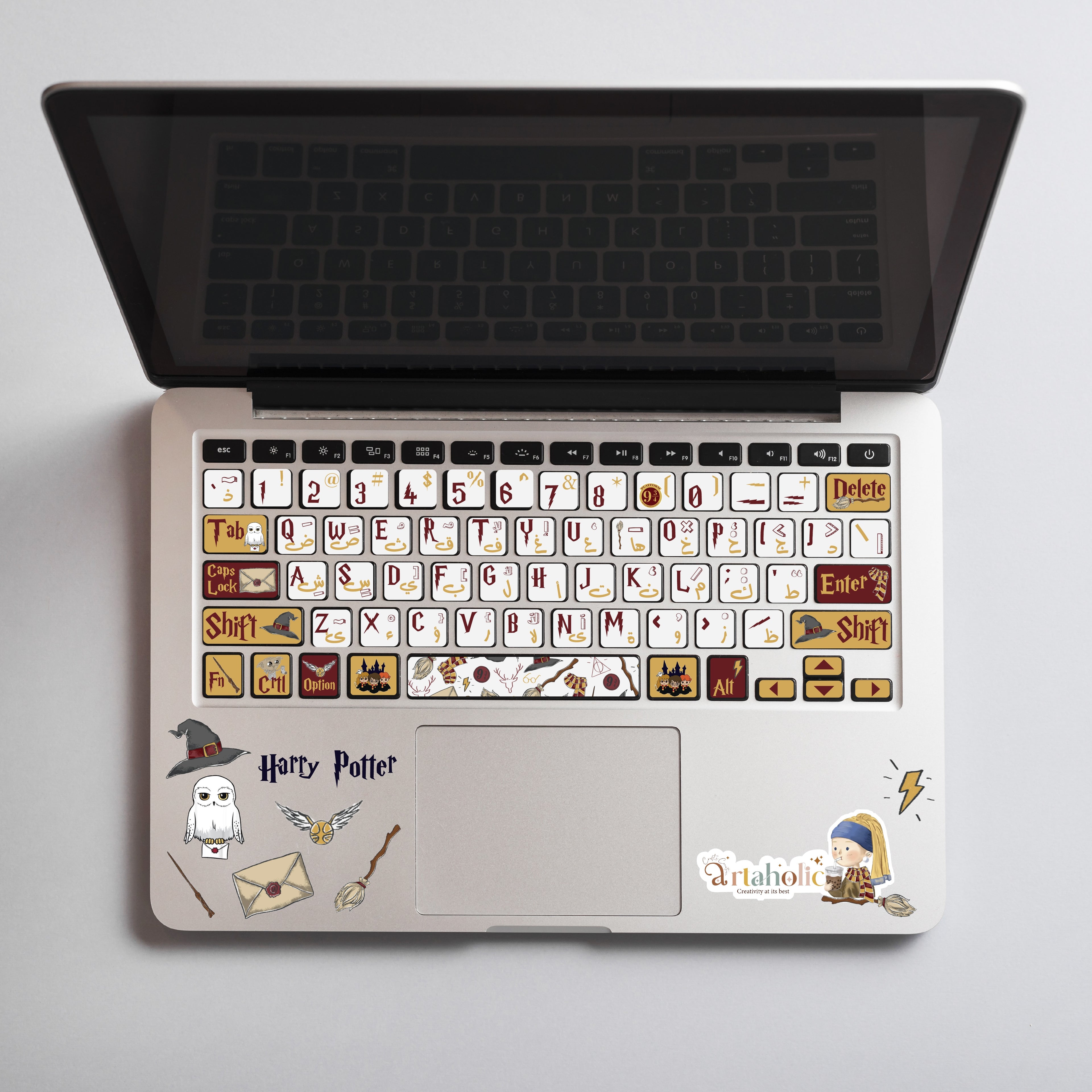 Stick’n’Type™ Keyboard Stickers – Stylish Windows & MacOS Key Skins (HarryPotter)| Artaholic