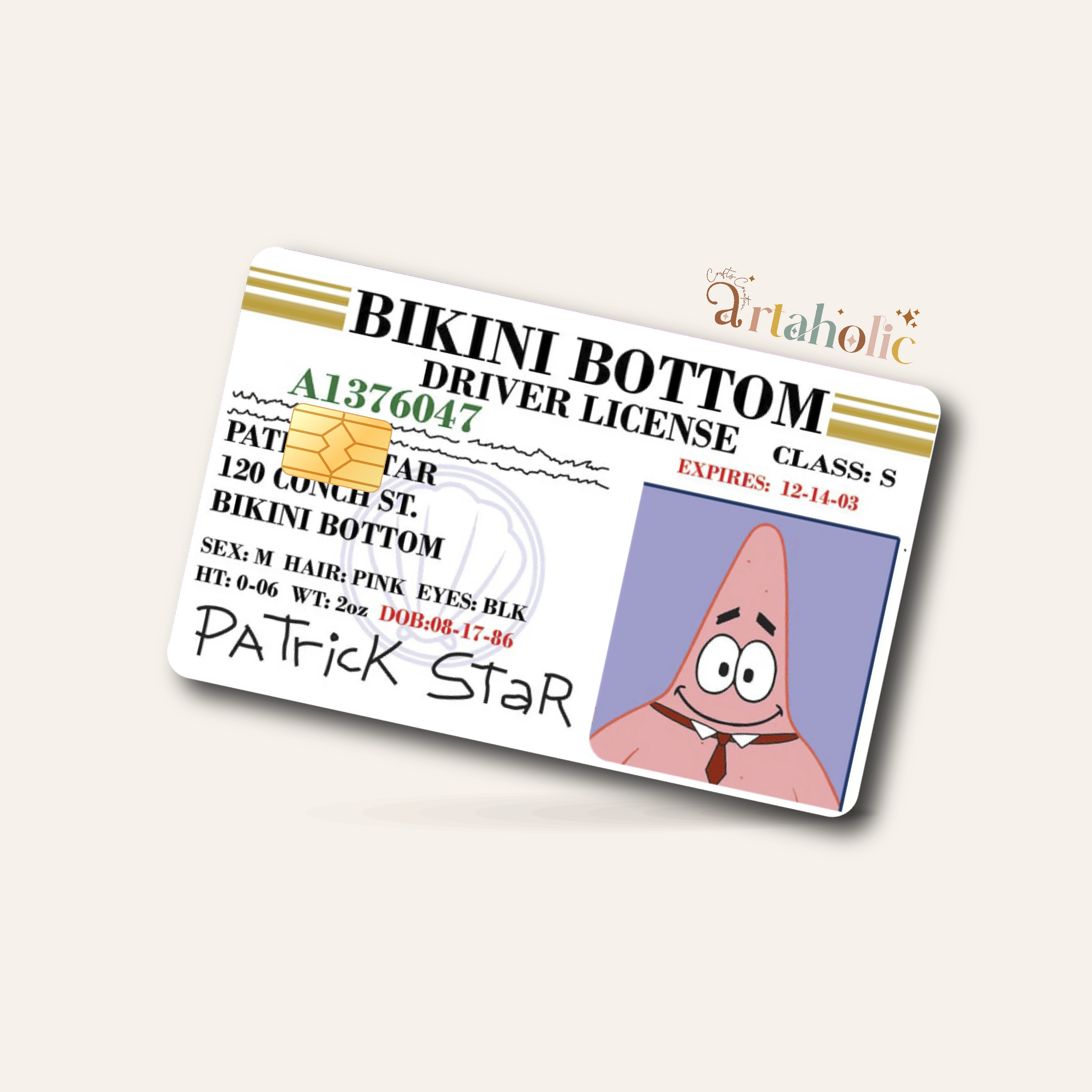 Stick’n’Pay™ – Card Stickers for Visa & Bank Cards(SpongeBob)| Artaholic